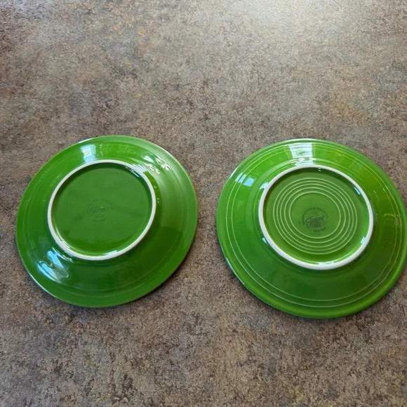 Lot of 2 FiestaWare Green 7 1/2” Salad/Dessert Plate Homer Laughlin China Co - Picture 4 of 6